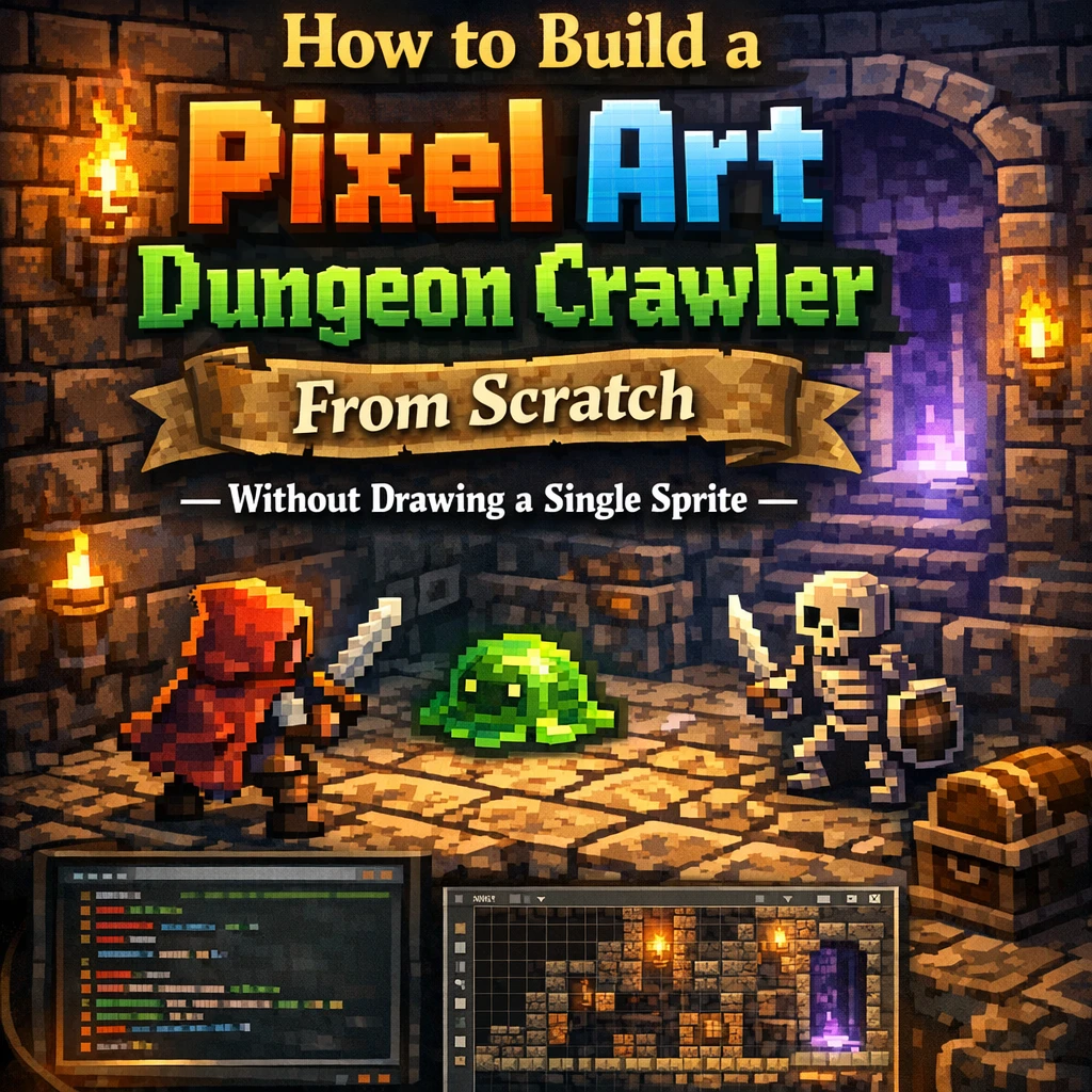 How to Build a Pixel Art Dungeon Crawler From Scratch — Without Drawing a Single Sprite