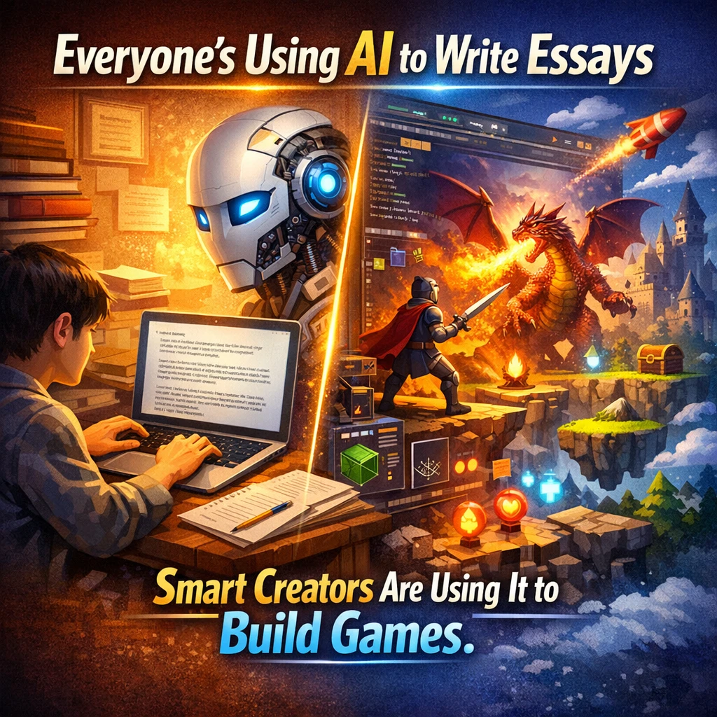 Everyone's Using AI to Write Essays. Smart Creators Are Using It to Build Games.
